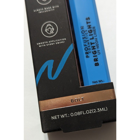 4/$20 Profusion Cosmetics Bright Lights UV Neon Liner Fine Tip in Bolt Blue - Picture 5 of 7